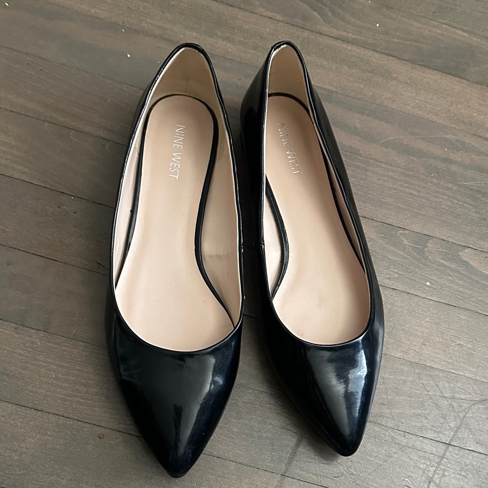 Nine West Glossy Black Women's Loafers